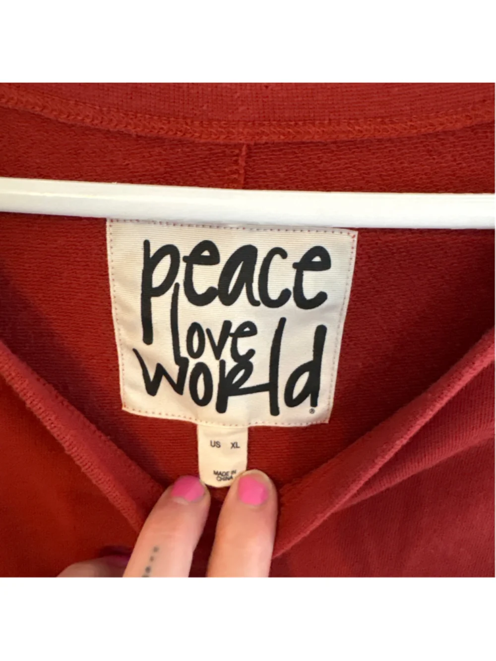 Women's Peace Love World Red Midi Dress Size XL - Picture 2 of 7